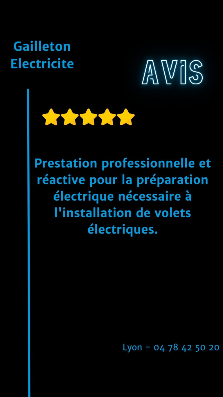 Prestation professionnelle et réactive pour la préparation électrique nécessaire à l'installation de volets électriques.